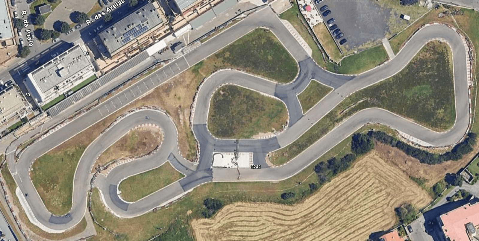 Vista aérea da pista