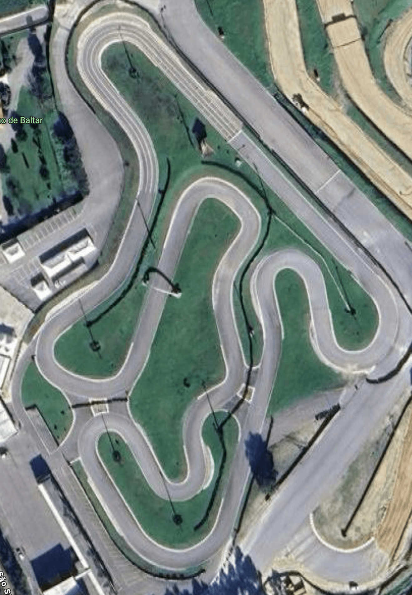 Vista aérea da pista