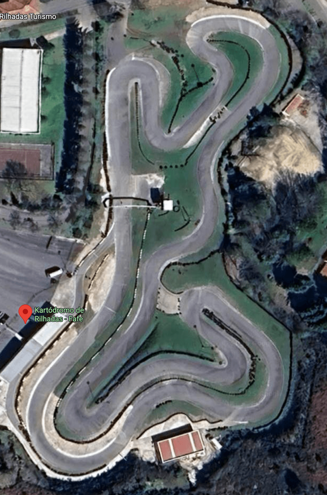 Vista aérea da pista